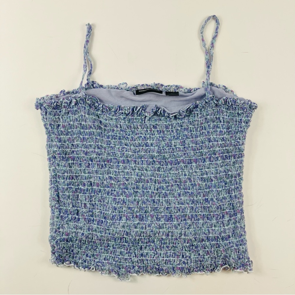 Vintage Y2K Moda International Victoria’s Secret Smocked Floral Crop Cami